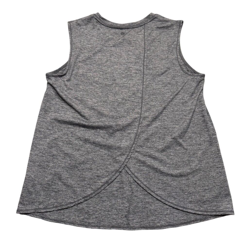 Athleta Sunlover UPF Split Tulip Back Tank Gray Womens Med Gym Workout Run EUC